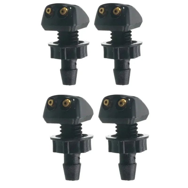 A pair of black universal car windshield washer nozzles.