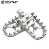 Silver 360 degree rotating wide foot pegs for motorcycles