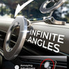 Gros plan d'un support de téléphone MagSafe pour voiture à rotation 360° montrant une infinité d'angles pour un réglage facil