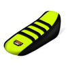 A bright neon yellow and black waterproof gripper seat cover for a Sur-Ron Light Bee X S.