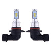 Pair of high-performance 80W LED headlight bulbs with ceramic base and plastic housing