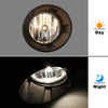 Fog light assembly kit for Chevrolet Camaro 2010-2013 showing both day and night operation.