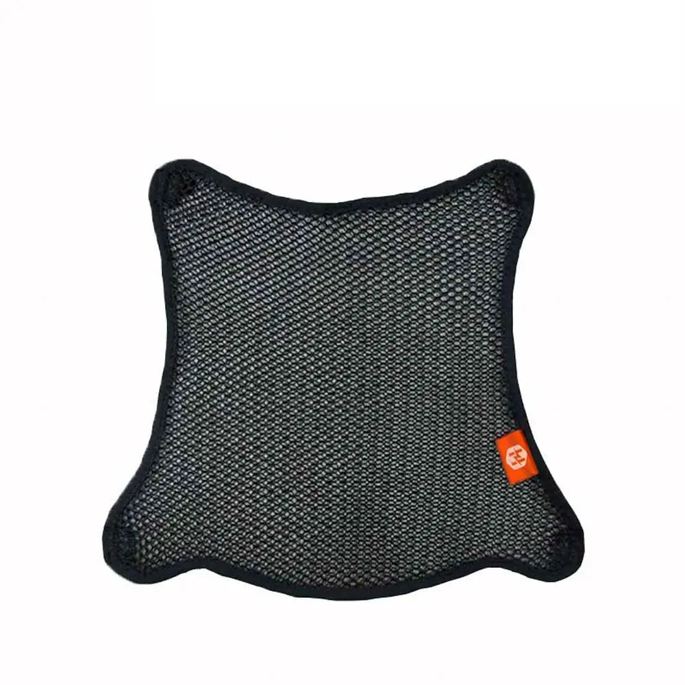 Black mesh motorcycle seat cushion cover for heat insulation and protection