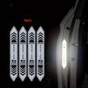 Four reflective decals for car door open warnings