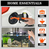 A collection of home essentials including a garage tool, bathroom item, shop display, and garden watering tool.