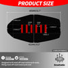 Diagram showing the size and dimensions of a product, with measurements in millimeters and inches.