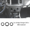 Carbon fiber trim rings for Dodge Charger interior decoration kit