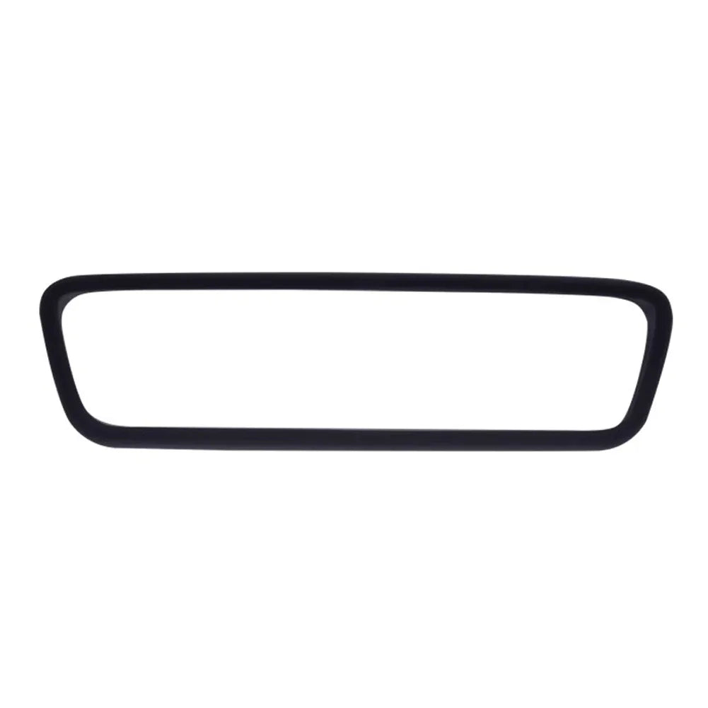 Black silicone edge protector for a vehicle's rearview mirror.