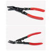 A pair of black and red precision plastic trim and rivet removal tools shown in two different configurations.