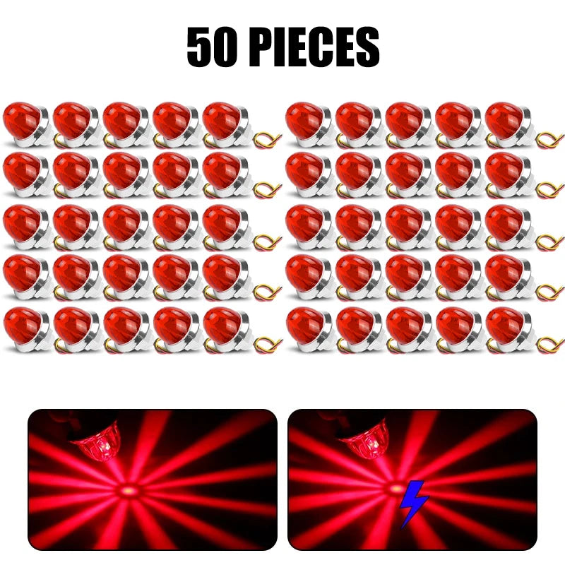 50 pieces of mini LED flashing turn signals for trucks and trailers