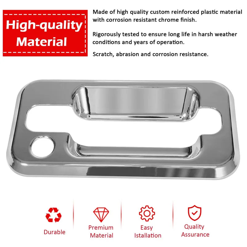 Chrome trim door handles for Hummer H2 vehicle
