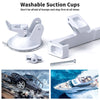 White washable suction cups and mount for securing devices like Starlink Mini onto surfaces
