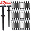 A set of 50 black durable self-locking nylon cable ties.