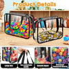 Clear PVC storage pouch with a handle and smooth zipper for storing toys and cosmetics