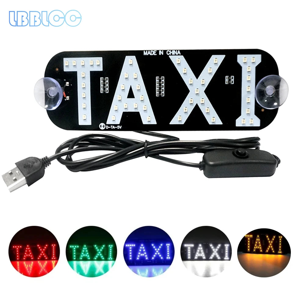 LED taxi indicator light featuring a black housing and multiple bright white lights for vehicle use