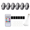 Set multifunktionale LED-Stroboskoplichter für Fahrzeuge und Drohnen, inklusive Fernbedienung und mehrere Leuchten.