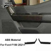 Carbon fiber grain interior trim kit for Ford F150 2021+ vehicle interior panel.