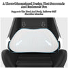 A three-dimensional design pillow that supports the head and neck and relieves stiff shoulder muscles for car seat comfort