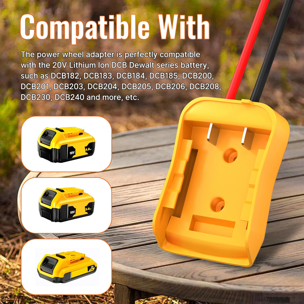 Heavy-Duty 6ft Jumper Cable Clamps with Power Adapter