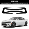 Black tail light decal set for a white Dodge Charger 2015-2023.
