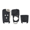 A set of flip remote car keys for Chevrolet, Opel, and Vauxhall models shown in black plastic.