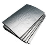 Stack of silver heavy duty sound deadening mats for automotive