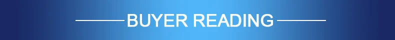 Blauer Banner mit dem Text KÄUFER LESEN in der Mitte auf einer weißen Linie.