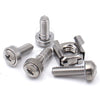 A set of 304 stainless steel cage nuts and machine screws.