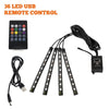 A set of 36 LED USB remote control lights and a power cable for car underglow