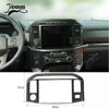 Carbon fiber grain interior trim kit for Ford F-150 showing a rectangular panel and steering wheel context.