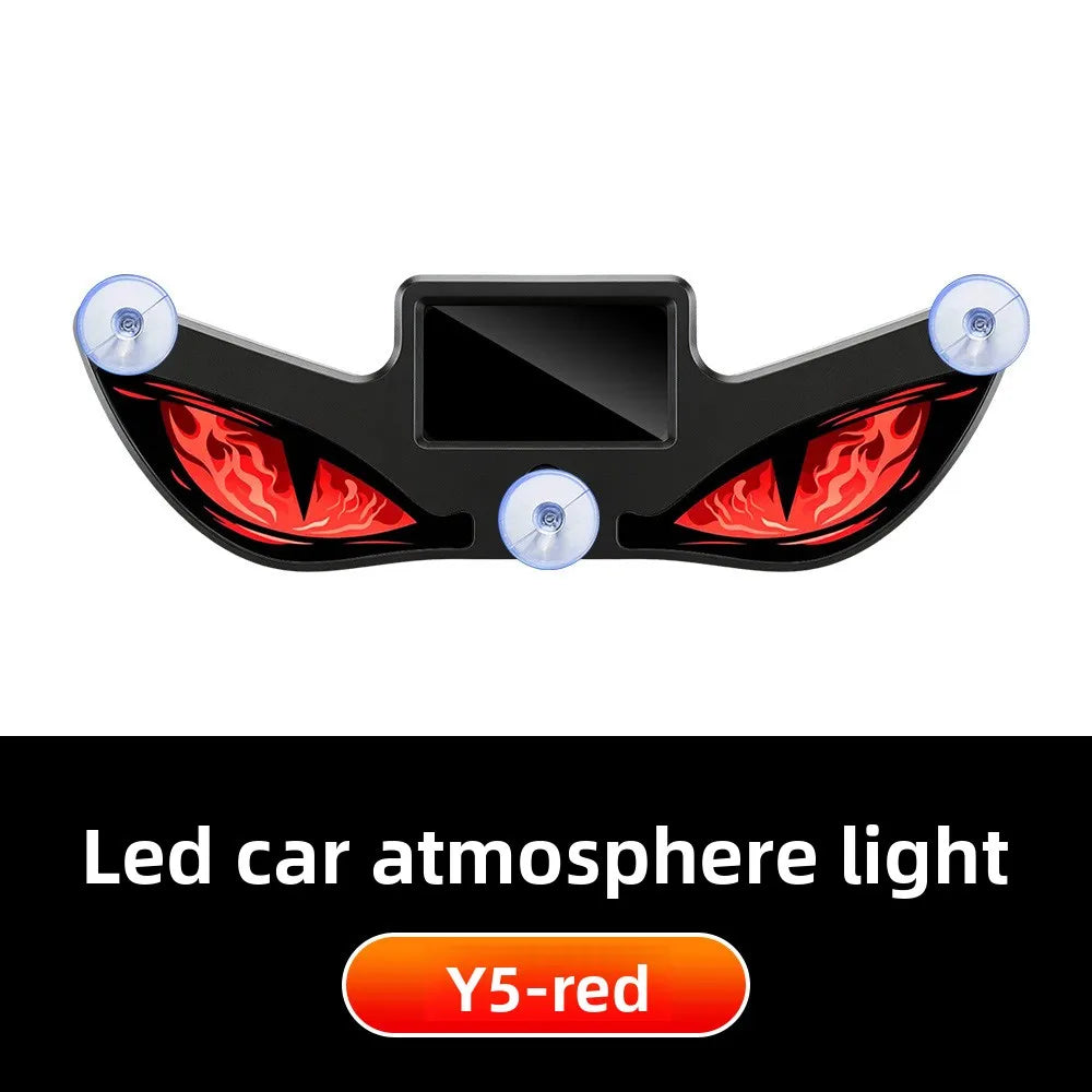 Luz de ambiente para coche Y5-rojo LED con carcasa negra y lentes transparentes.