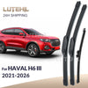 Pair of universal windshield wiper blades for the HAVAL H6 III vehicle.