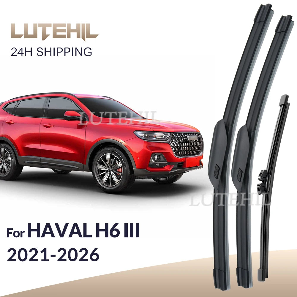 Pair of universal windshield wiper blades for the HAVAL H6 III vehicle.