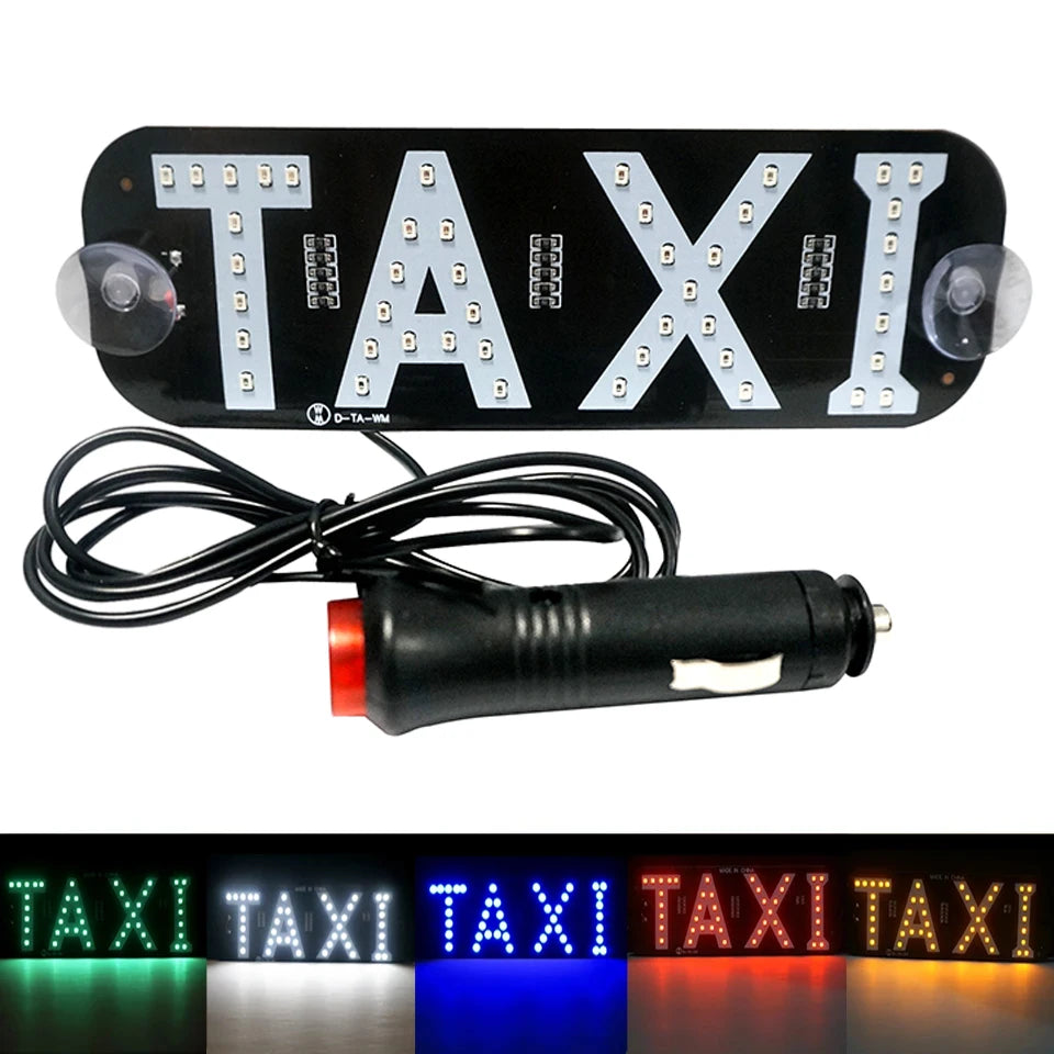 LED taxi indicator light featuring a rectangular panel and a cylindrical light source.