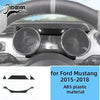Carbon fiber interior decoration kit for Ford Mustang 2015-2018 featuring custom headlight covers