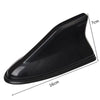 Black carbon fiber look roof mount antenna with dimensions 16cm long and 7cm high