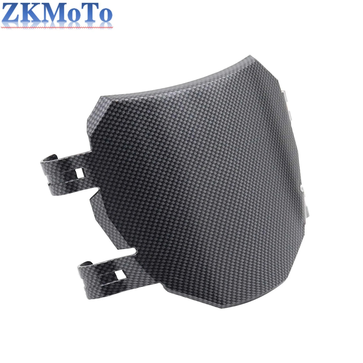 Soporte para matrícula universal de motocicleta negra con soportes de montaje.