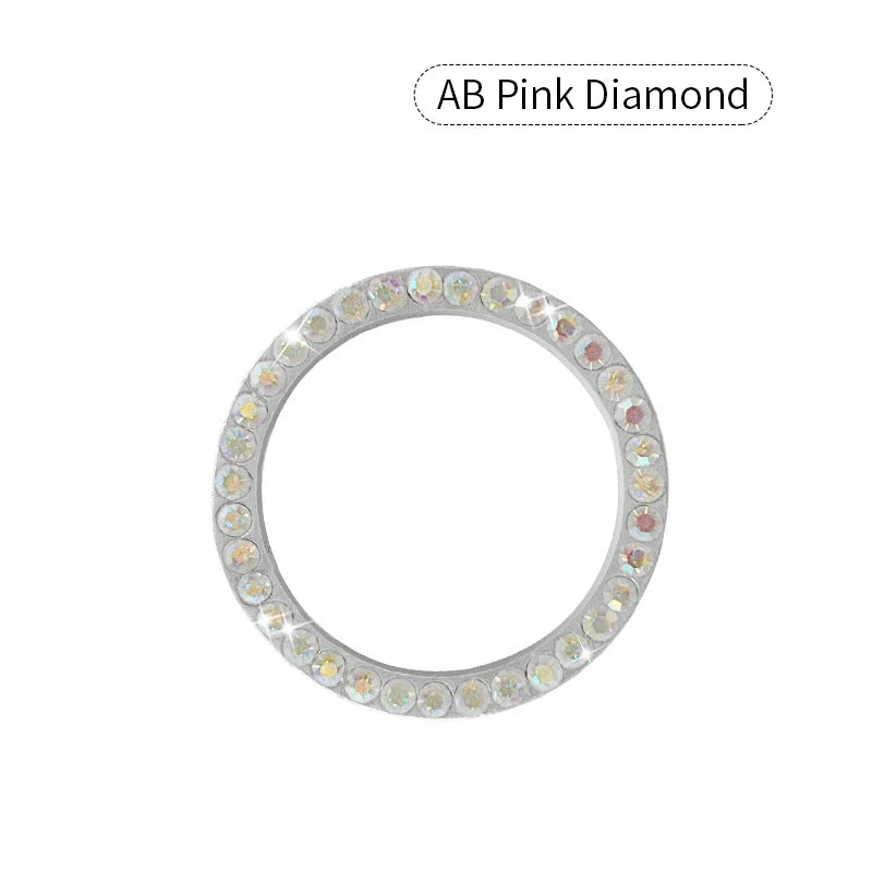 AB Pink Diamond decorative ignition push button cover for car