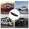 A collection of vehicles including a red pickup truck, a silver sedan, and a white off-road SUV, showcasing the anti-fog wate