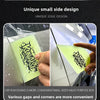 A hand is applying a unique small side design car film wrap to a vehicle surface.