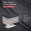 Cross-section view of PU leather car seat covers showing layered materials including fabric, sponge, and suede.