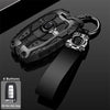 A black universal car key fob cover for Hyundai and Kia models shown in a close-up view.
