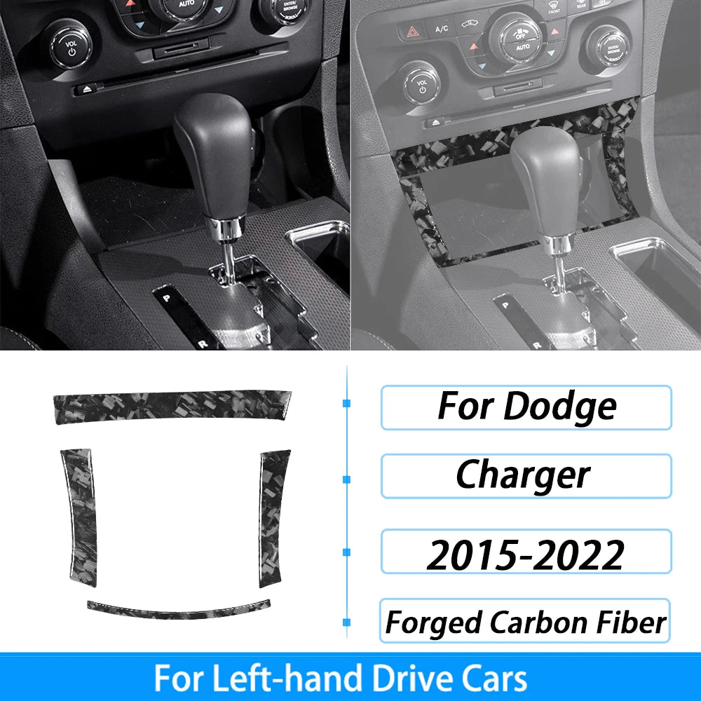 Calcomanías de fibra de carbono forjada para coches de mano izquierda como el Dodge Charger