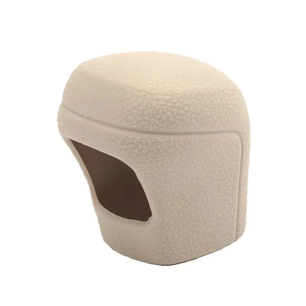 Tapa universal de palanca de cambios para coche beige con superficie texturizada.