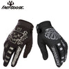 Une paire de gants de moto FastGoose noirs, vue en gros plan.