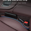 A seat gap leak-proof strip installed in a car seat, showing an upgrade for storage and fall prevention.