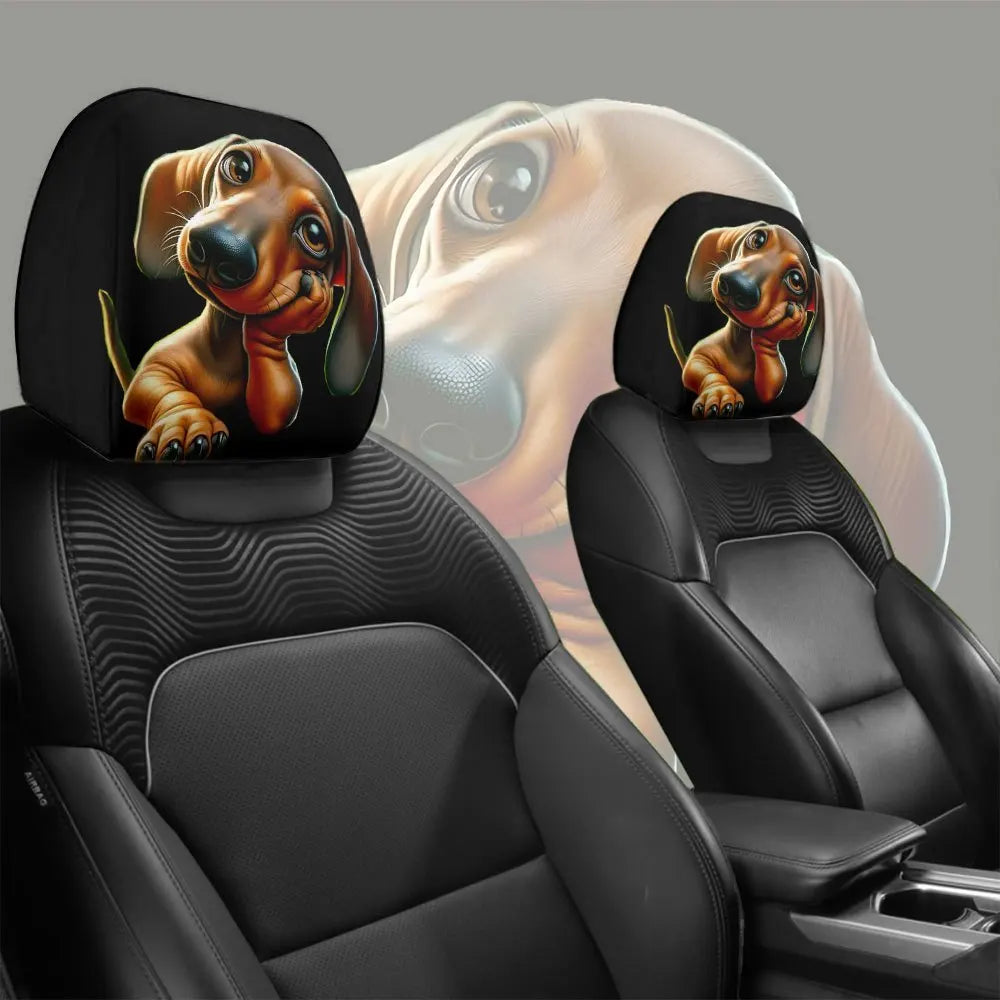 Dachshund Car Headrest Covers (Set of 2)