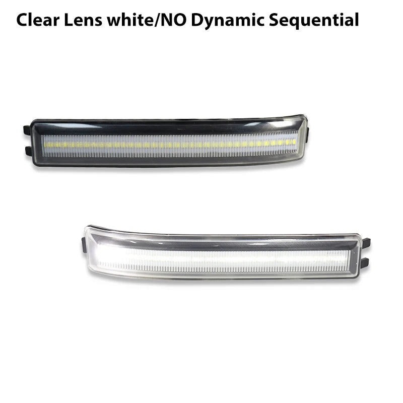 Clear lens white/NO Dynamic Sequential LED side mirror marker lights for Ford F-150 & Raptor