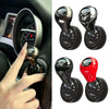 A set of universal metal engine start levers in black and red colors shown next to a car interior dashboard.