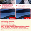 Instructions showing how to use a plastic dent puller kit for auto repair, including before and after results.
